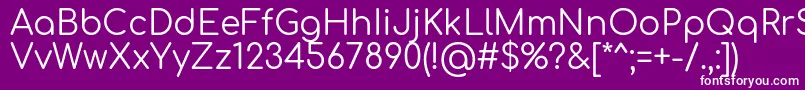 ComfortaaRegular Font – White Fonts on Purple Background