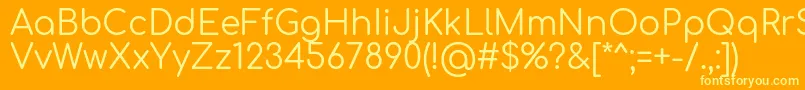 ComfortaaRegular Font – Yellow Fonts on Orange Background