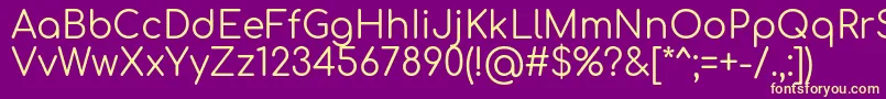 ComfortaaRegular Font – Yellow Fonts on Purple Background