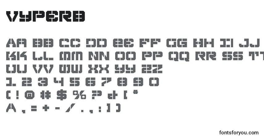 Schriftart Vyperb – Alphabet, Zahlen, spezielle Symbole
