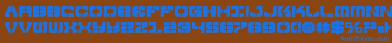 Vyperb Font – Blue Fonts on Brown Background