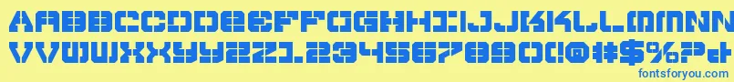 Vyperb Font – Blue Fonts on Yellow Background