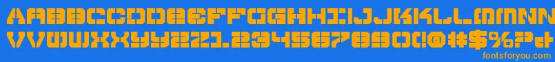 Vyperb Font – Orange Fonts on Blue Background