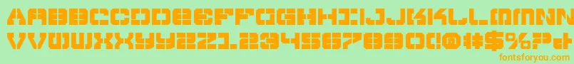 Vyperb Font – Orange Fonts on Green Background