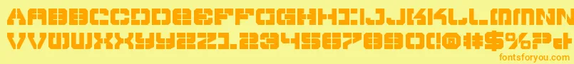 Vyperb Font – Orange Fonts on Yellow Background