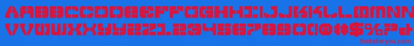 Vyperb Font – Red Fonts on Blue Background