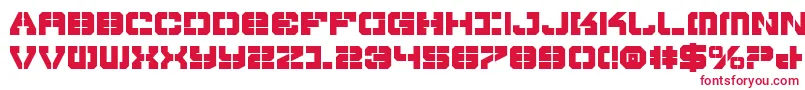 フォントVyperb – 白い背景に赤い文字