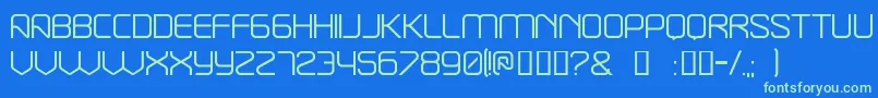 Break ffy Font – Green Fonts on Blue Background