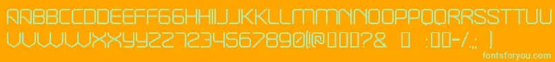 Break ffy Font – Green Fonts on Orange Background