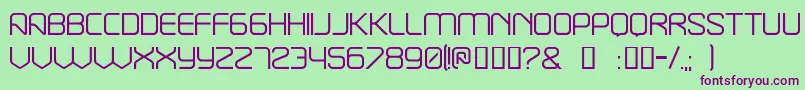 Break ffy Font – Purple Fonts on Green Background