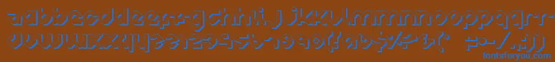 CharliesAnglesShade Font – Blue Fonts on Brown Background