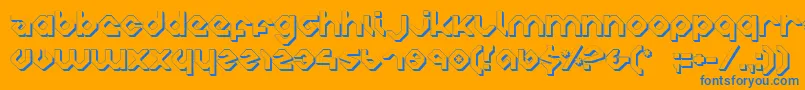 CharliesAnglesShade Font – Blue Fonts on Orange Background
