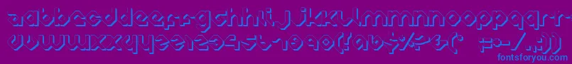 CharliesAnglesShade Font – Blue Fonts on Purple Background