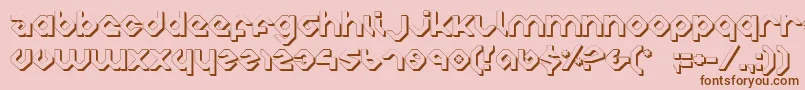 CharliesAnglesShade Font – Brown Fonts on Pink Background