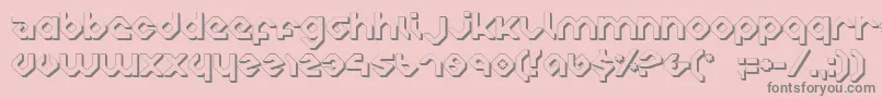 CharliesAnglesShade Font – Gray Fonts on Pink Background