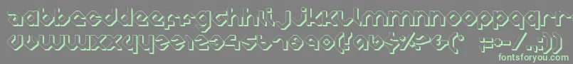 CharliesAnglesShade Font – Green Fonts on Gray Background