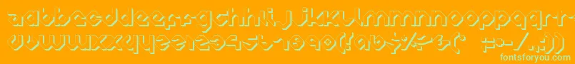CharliesAnglesShade Font – Green Fonts on Orange Background