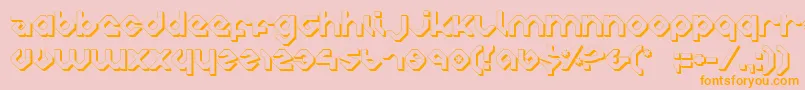 CharliesAnglesShade Font – Orange Fonts on Pink Background