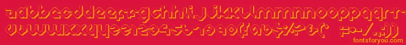 CharliesAnglesShade Font – Orange Fonts on Red Background