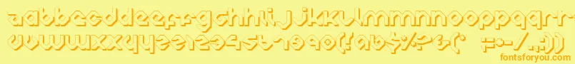 CharliesAnglesShade Font – Orange Fonts on Yellow Background