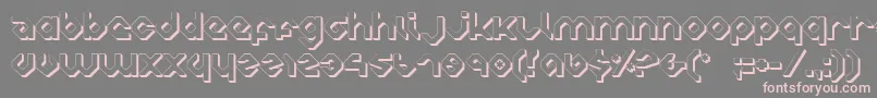 CharliesAnglesShade Font – Pink Fonts on Gray Background