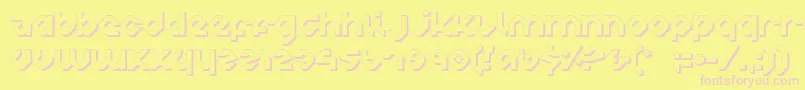 CharliesAnglesShade Font – Pink Fonts on Yellow Background