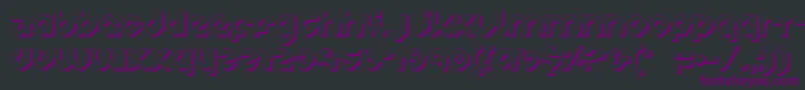CharliesAnglesShade Font – Purple Fonts on Black Background