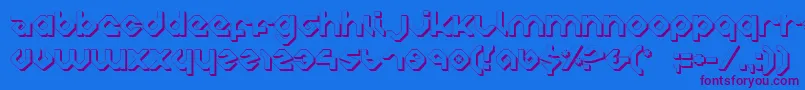 CharliesAnglesShade Font – Purple Fonts on Blue Background
