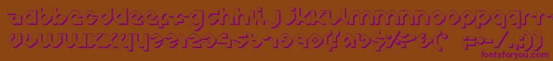 CharliesAnglesShade Font – Purple Fonts on Brown Background