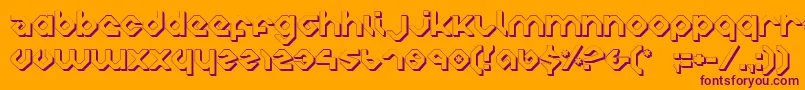 CharliesAnglesShade Font – Purple Fonts on Orange Background