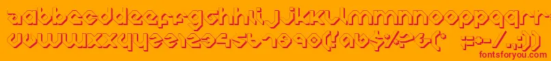 CharliesAnglesShade Font – Red Fonts on Orange Background