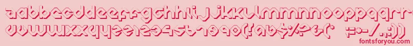 CharliesAnglesShade Font – Red Fonts on Pink Background