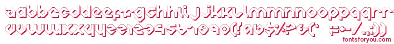 CharliesAnglesShade Font – Red Fonts on White Background