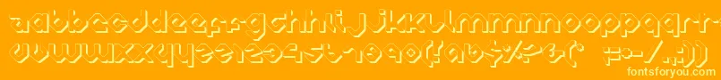 CharliesAnglesShade Font – Yellow Fonts on Orange Background
