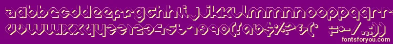 CharliesAnglesShade Font – Yellow Fonts on Purple Background