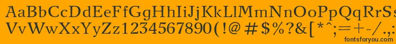 NewjournalRegular Font – Black Fonts on Orange Background