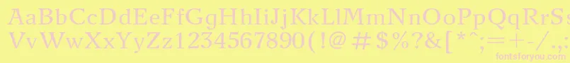 NewjournalRegular Font – Pink Fonts on Yellow Background