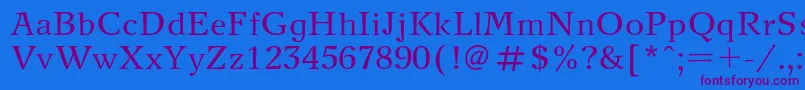 NewjournalRegular Font – Purple Fonts on Blue Background