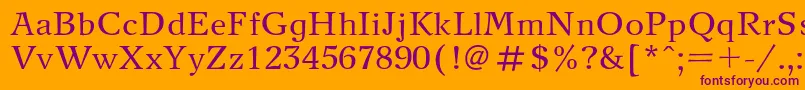 NewjournalRegular Font – Purple Fonts on Orange Background