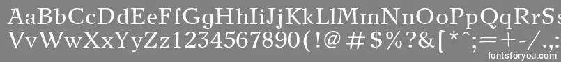 フォントNewjournalRegular – 灰色の背景に白い文字