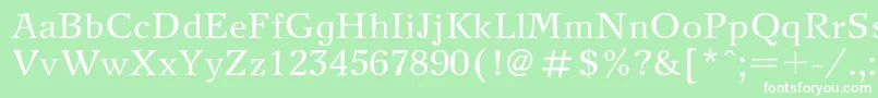 NewjournalRegular Font – White Fonts on Green Background