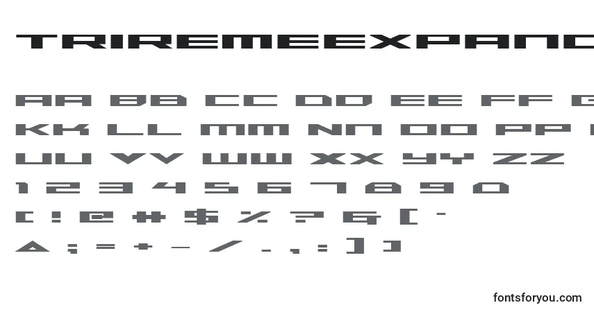 Police TriremeExpandedBold - Alphabet, Chiffres, Caractères Spéciaux