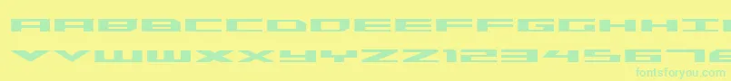 Czcionka TriremeExpandedBold – zielone czcionki na żółtym tle