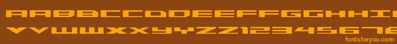 Шрифт TriremeExpandedBold – оранжевые шрифты на коричневом фоне