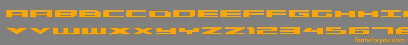 Czcionka TriremeExpandedBold – pomarańczowe czcionki na szarym tle