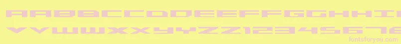 TriremeExpandedBold Font – Pink Fonts on Yellow Background