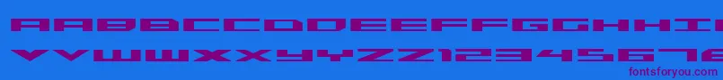TriremeExpandedBold Font – Purple Fonts on Blue Background