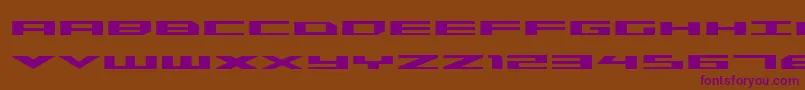 TriremeExpandedBold Font – Purple Fonts on Brown Background