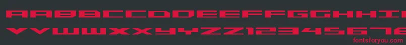 フォントTriremeExpandedBold – 黒い背景に赤い文字
