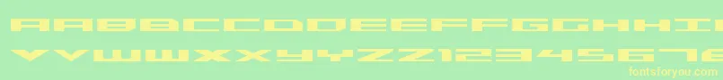 TriremeExpandedBold Font – Yellow Fonts on Green Background